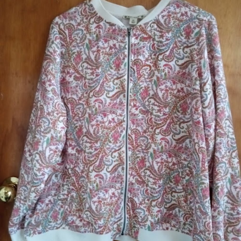 Ruff Hewn paisley baseball jacket